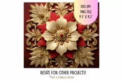 3d Flower Tumbler Wrap | Christmas Sublimation Tumbler Wrap Product Image 2