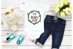 I'm snow Cute baby onesie design svg cutting file Product Image 2