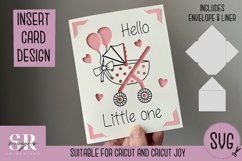 New baby card insert design| Paper cutting | Cricut Joy svg Product Image 1
