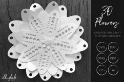 3D Flower SVG Cut Files - Flower SVG - Layered Flower DXF - Free Design of The Week Product Image 2