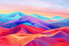 Colorful Mountains Background Wallpaper Product Image 1