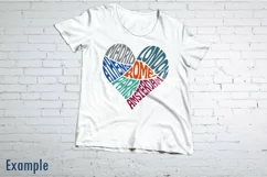 Wanderlust Europe travel SVG cut file in a Heart Shape Product Image 2