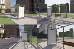 Bus Stop Bus Shelter Mockup Vol- 25 Product Image 2