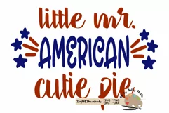 Little mr American cutie pie SVG boy America svg 4th of July Product Image 2
