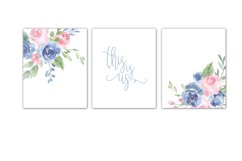 Wall Decor Printable Set |Bedroom Wall Decor |Floral Product Image 2