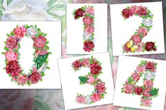 Watercolor peony alphabet Product Image 10