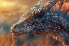 Majestic dragon portrait at sunset Product Image 1