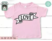 Love SVG, Love Ribbon Banner SVG, Happy Valentines Day SVG Product Image 3