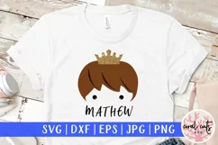 Cute Prince Face - Birthday SVG EPS DXF PNG Product Image 1