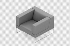 Isometric Arm Chair 3D isolated render Product Image 1