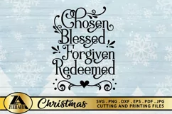 Christian SVG PNG EPS DXF Chosen SVG Blessed SVG Cut Files Product Image 6