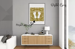 Baby feet paper cut design SVG / DXF / EPS / PNG files Product Image 4