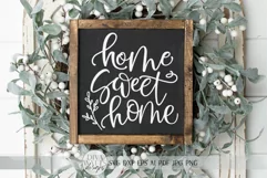 Home Sweet Home SVG | Farmhouse Sign SVG | dxf and more Product Image 1