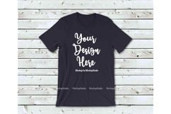 Tshirt Mockup Bundle Wood Background Bella Canvas 3001 Set Product Image 5