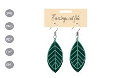 Earrings SVG Template Design Product Image 1