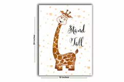 Watercolor Giraffe Posters | Set of 3 Prints | Stand Tall Product Image 4