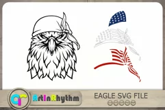 Eagle With Bandana Svg, Eagle Head Svg, 4th of July Svg Product Image 2