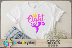 Eight SVG, Mermaid tail SVG, 8th Birthday Product Image 3