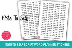 Note to Self Planner Sticker I Script Words Planner Stickers Product Image 1