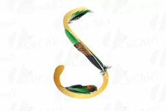 Tribal golden alphabet with feathers clip art, png files Product Image 27