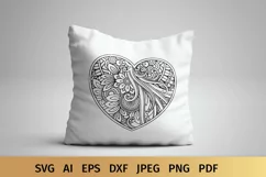 Floral Heart SVG | Valentines Day SVG | Love SVG Product Image 2