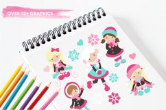 Snow Girls graphics and illustrations Product Image 3