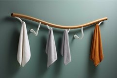 Metallic Towel rack. Generate Ai Product Image 1