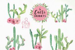 Cacti Cacti Watercolor Clipart Package - 52 pieces Product Image 4