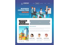 Business landing. Project management web page layout marketi Product Image 1