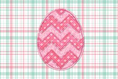 Raggy Chevron Easter Egg Applique Embroidery Design Product Image 1