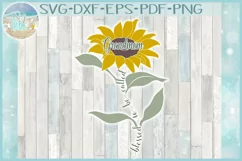 Blessed To Be Called Grandmom Quote with Sunflower SVG Product Image 1