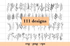 Wildflower svg bundle | Florals svg silhouettes Product Image 1