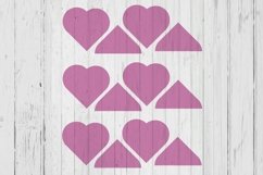 Heart corner bookmark template svg dxf png ai files Product Image 1