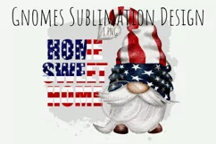 Gnome Sublimation Home Sweet Home America PNG Product Image 1