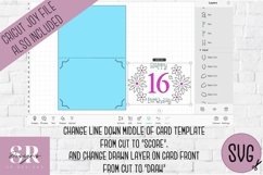 16th Birthday card insert design| Paper cutting |Cricut Card Product Image 2
