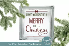 Merry Little Christmas SVG, Sublimation, Printable, Cricut Product Image 4
