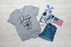 4th of July Mockup Gildan 64000 Softstyle Sport Grey T-Shirt Product Image 1