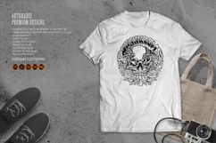Mushrooms coming out of the skull Silhouette Svg Graphic Product Image 3