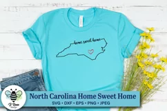 North Carolina Home Sweet Home SVG | State Pride SVG Product Image 1