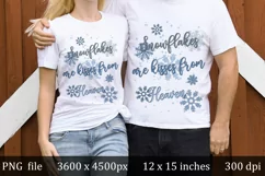 Snowflakes are Kisses from Heaven, sublimation design Product Image 1