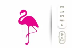 Flamingo SVG , Pink Flamingo Silhouette SVG Product Image 1
