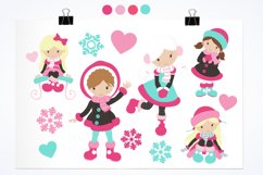 Snow Girls graphics and illustrations Product Image 2