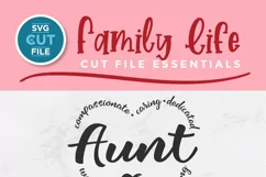 Aunt svg, an auntie svg heart design for aunt's day Product Image 5