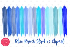 Blue Brush Strokes Clipart I Brush Strokes Clipart Product Image 2