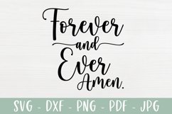 Forever and Ever Amen | Religious Farmhouse Sign SVG Product Image 2