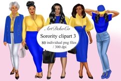 Sorority clipart, Sisterhood clipart, Afro girls clipart Product Image 1