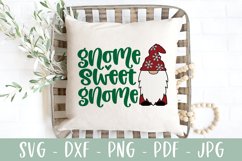 Christmas Gnome SVG, Gnome Sweet Gnome Product Image 1