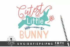 Cutest Little Bunny SVG | Easter Bunny SVG | Kids Easter SVG Product Image 2