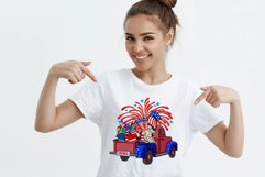 Patriotic Gnome July 4th Sublimation PNG patriotic car Product Image 2