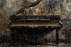 Vintage Piano Background Wallpaper Product Image 1